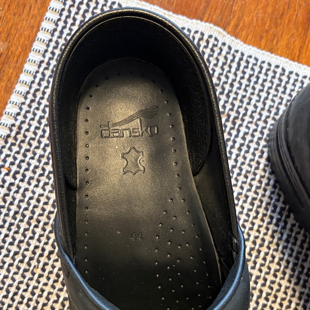 Dansko Men’s Classic Professional Oiled Leather Black Slip-On Clog Shoes 44 - Picture 2 of 6